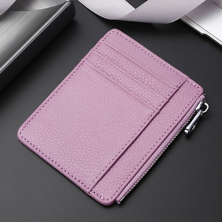Premium Textured Leather Card Holder Bowlift