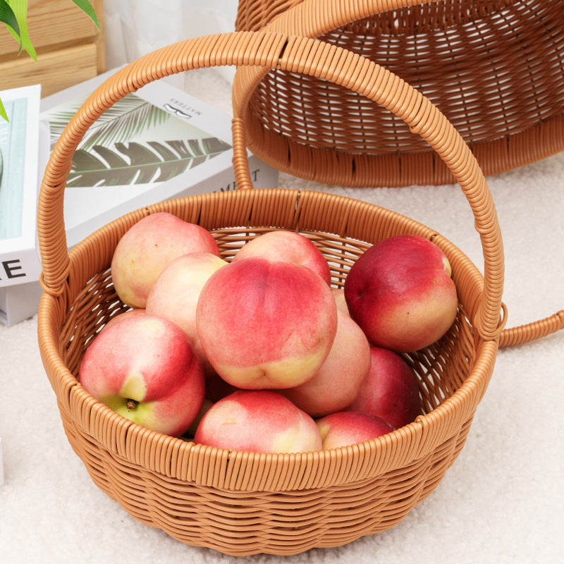 Stylish Woven Storage Basket with Lid Bowlift