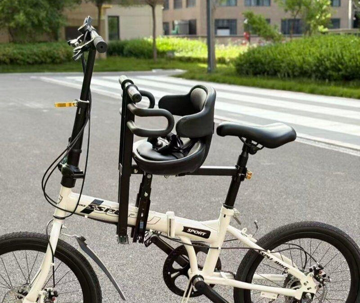 padded child bike safety seat with high back and five-point harness Bowlift