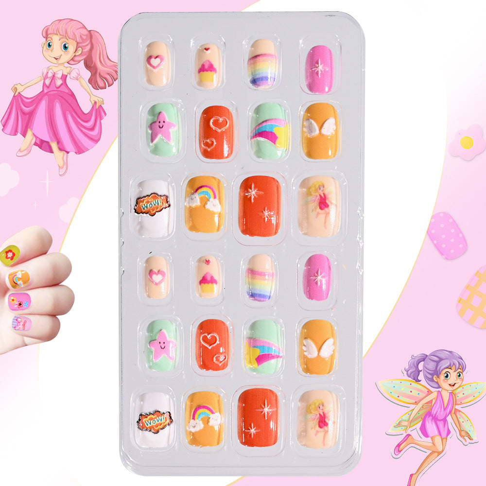 Children's Themed Decorative Press-On Nail Set Bowlift