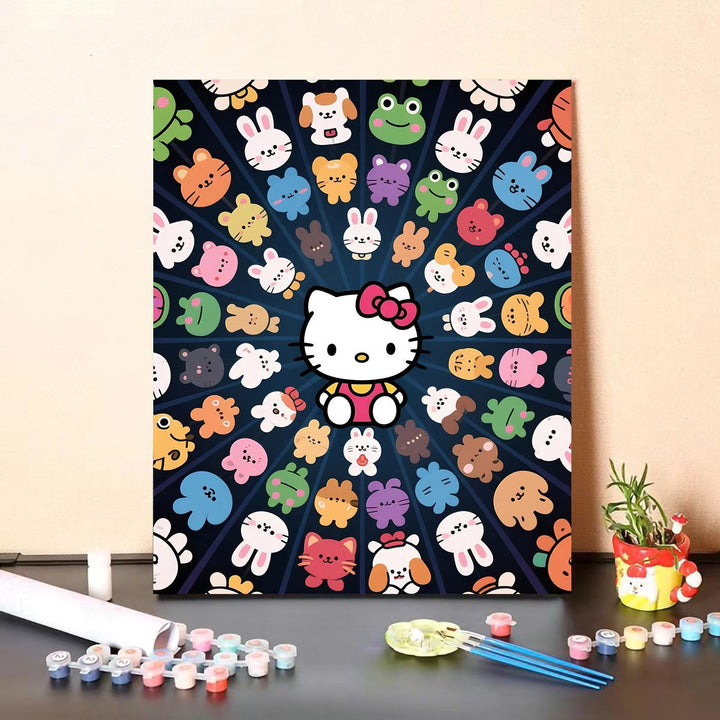 Cute Character Paint by Numbers Canvas Art Kit Bowlift