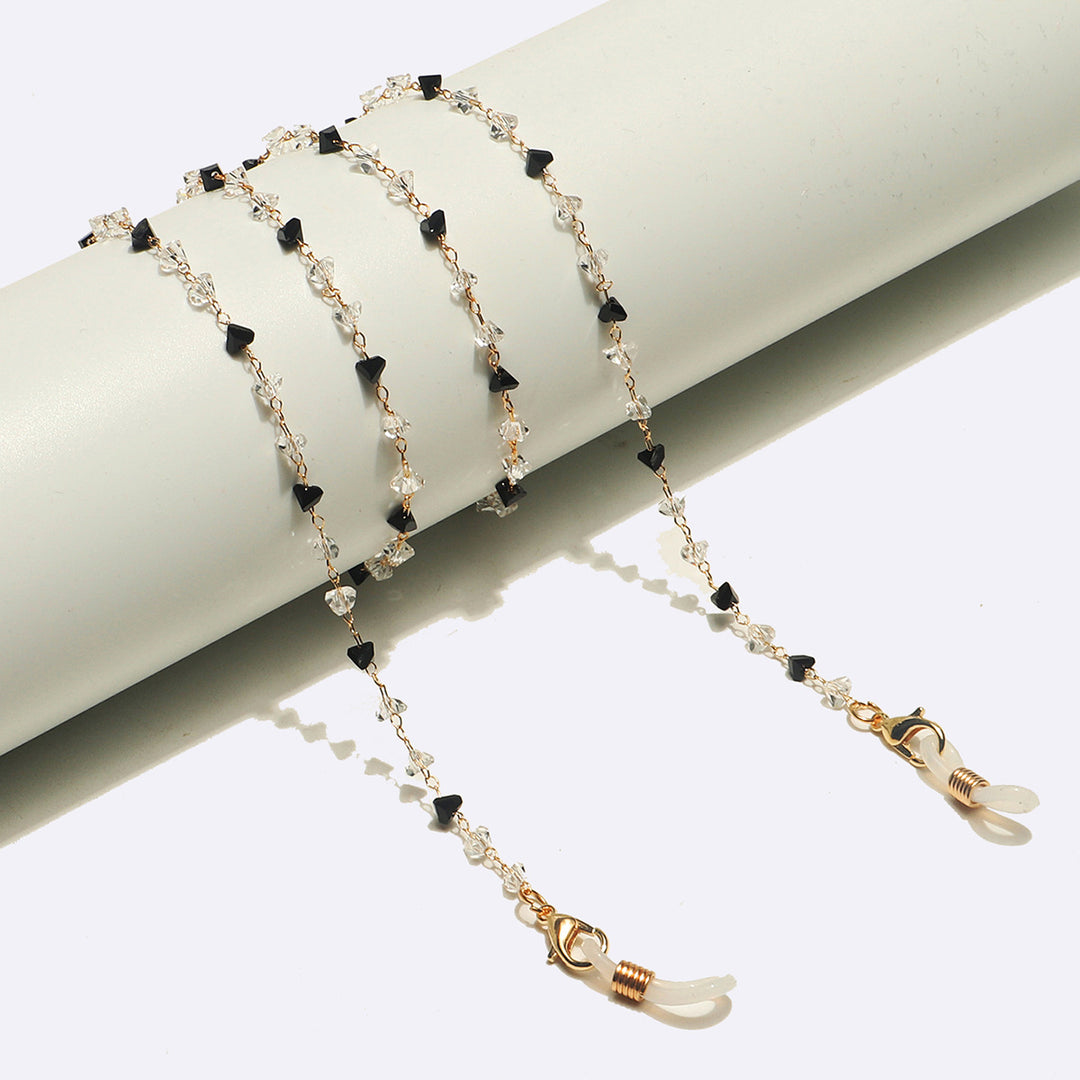 Fashionable Heart-Shaped Beaded Eyewear Chain Bowlift