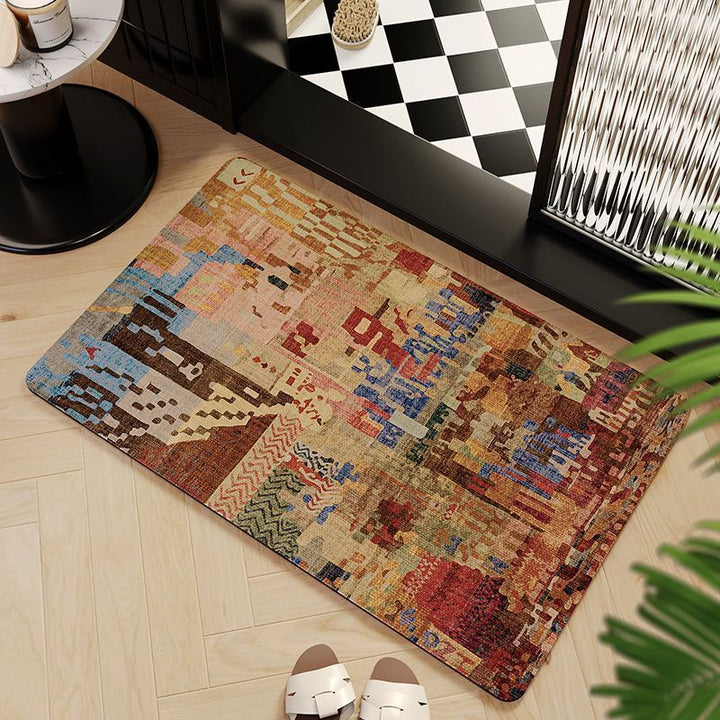 Mosaic Pattern Bath Mat Bowlift