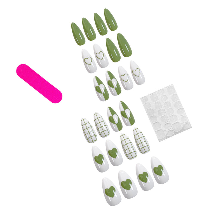Creative stiletto artificial nails with geometric patterns Bowlift