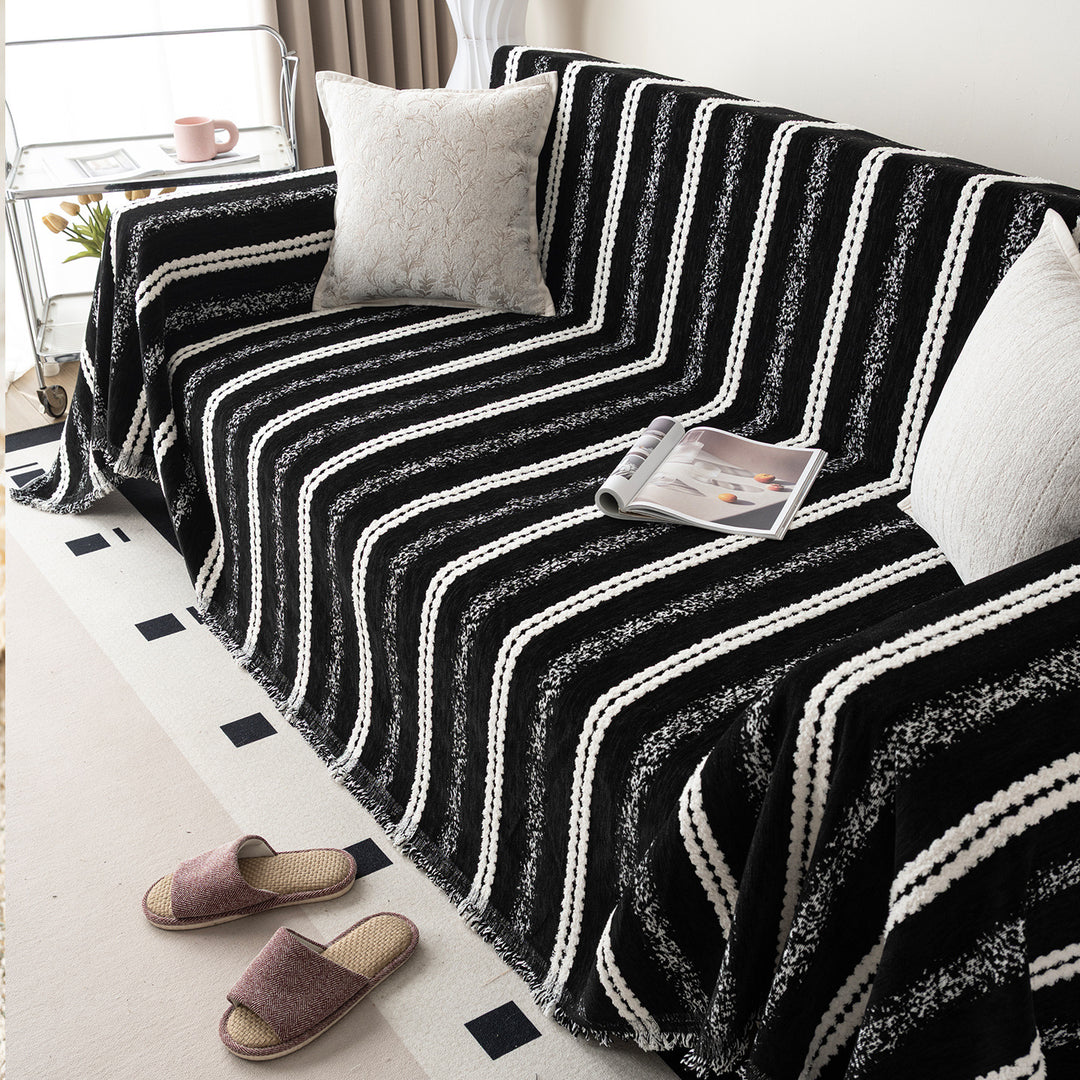 Striped Texture Sofa Blanket