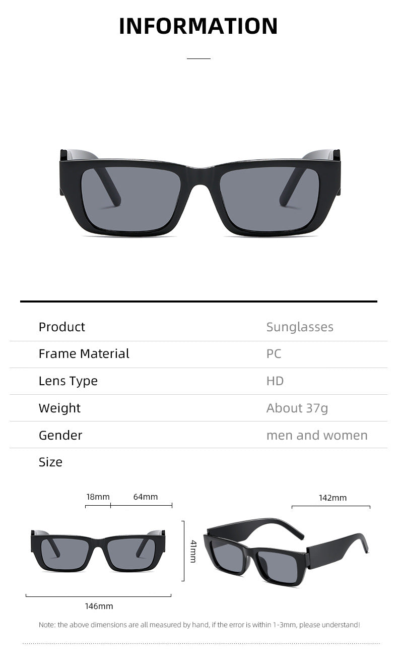Women's fashionable rectangular sunglasses in innovative design Bowlift