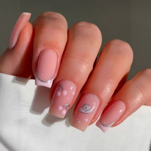 Creative 3D Bow and Pearl Nail Extensions Bowlift