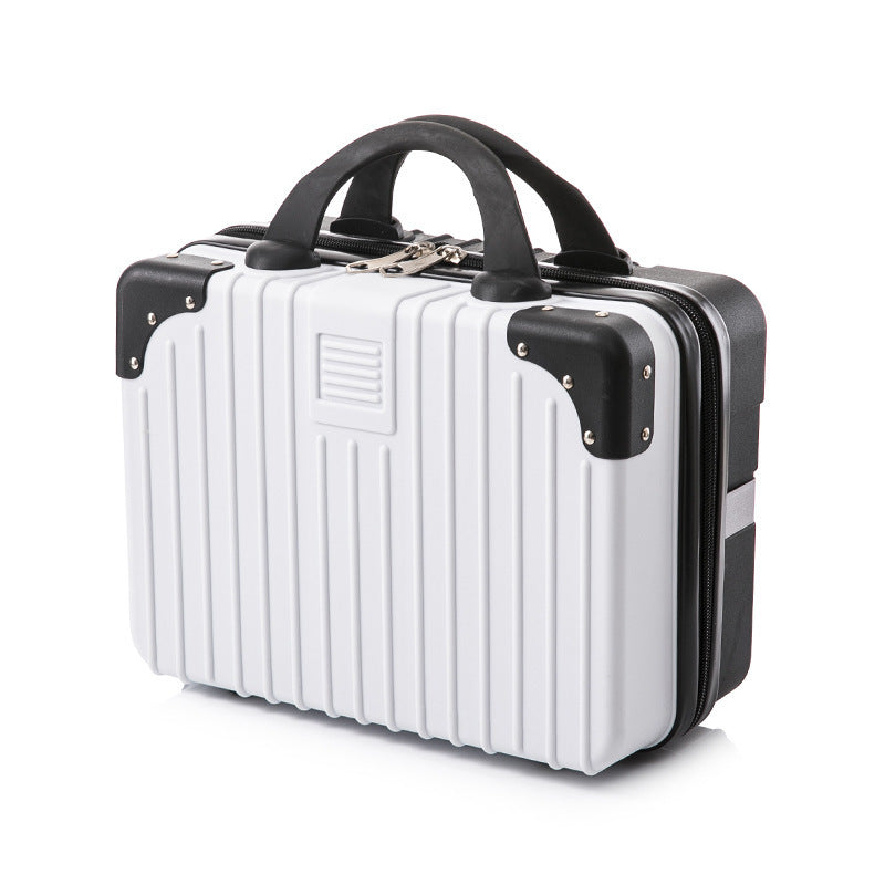 hard-shell cosmetic travel case with double top handles and reinforced corner protectors Bowlift