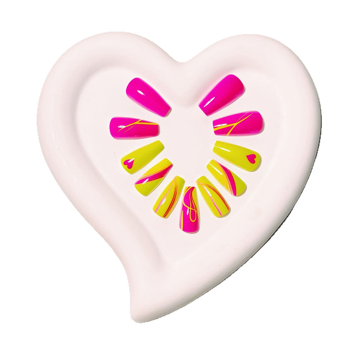 Neon Themed Nail Art Bowlift