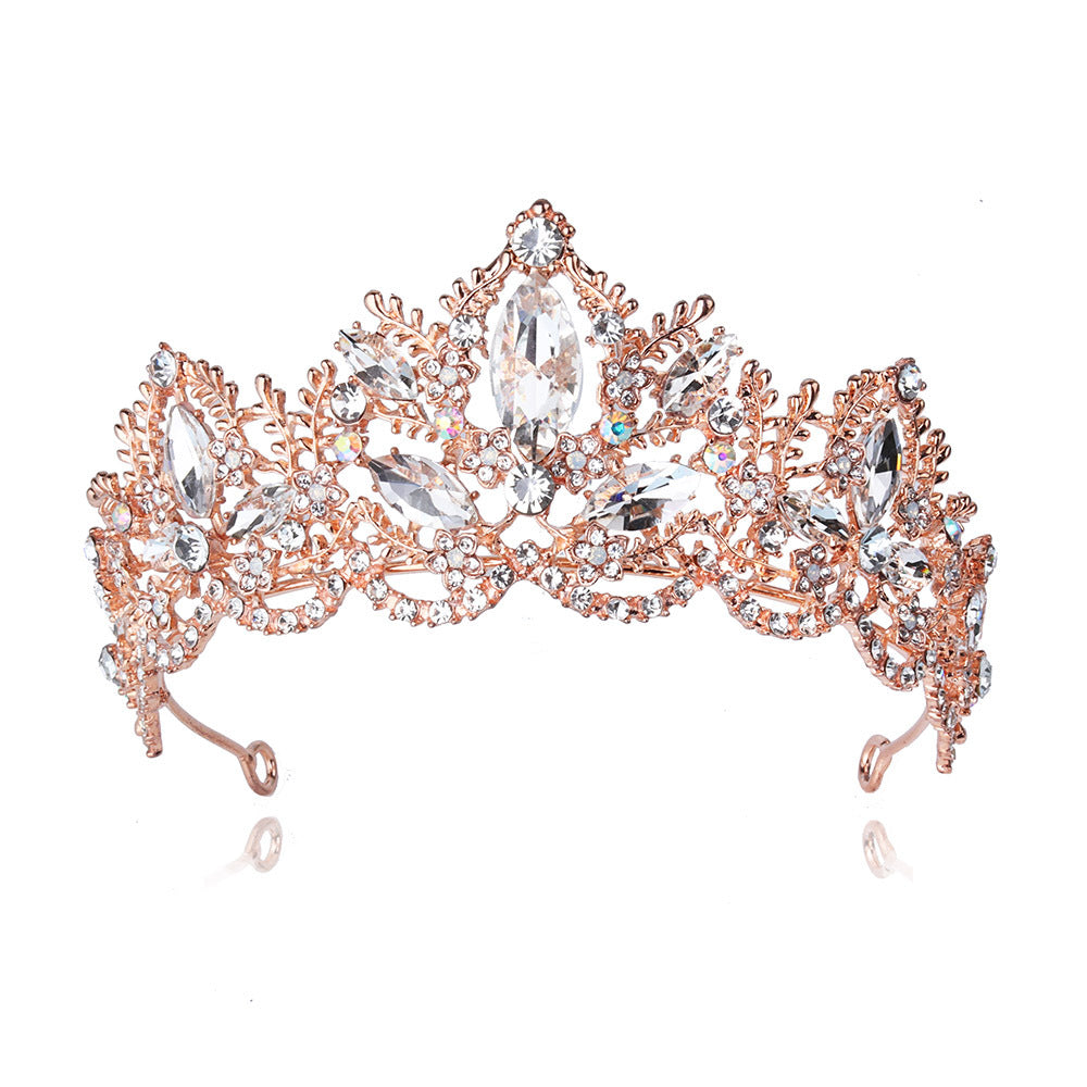 Ladies Glamorous Tiara with Sparkling Crystal Decorations Bowlift