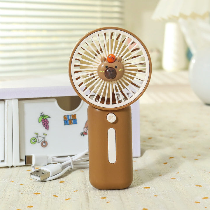Ladies Portable Handheld Fan in Playful Animal Design Bowlift
