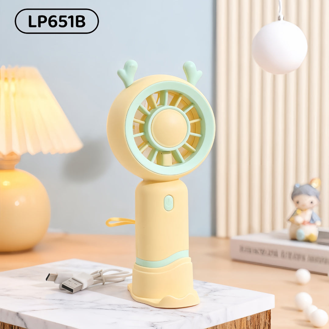 Women Portable Hand Fan with Cute Snail Design Bowlift
