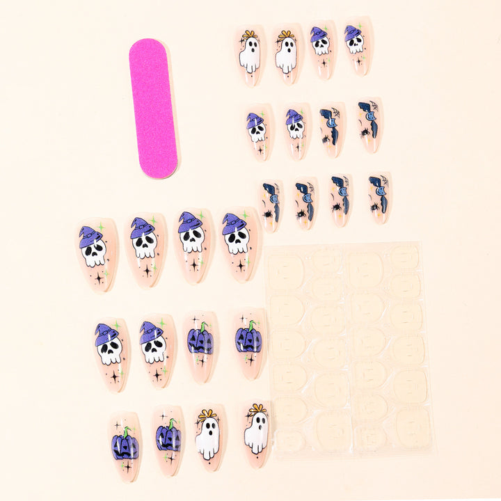 Spooky Themed Stiletto Nail Art Extensions Bowlift
