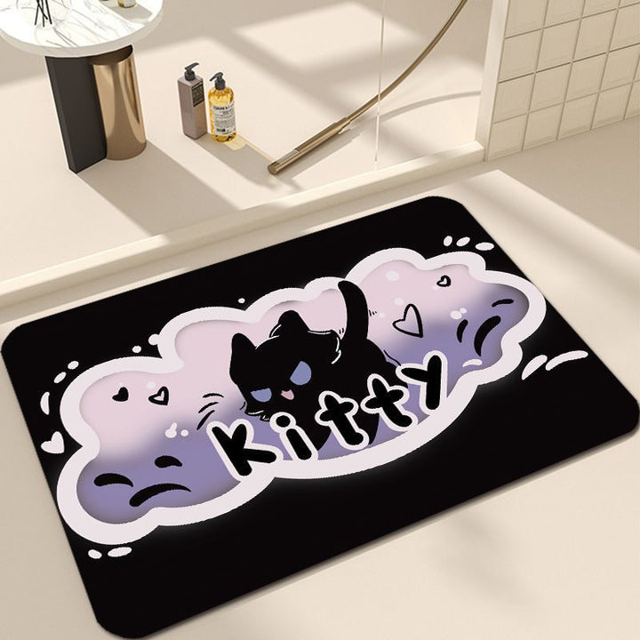 Cute Cat Design Bath Mat Bowlift