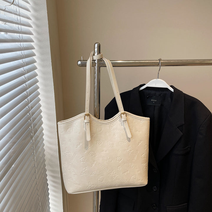 Textured Leather Tote Bowlift