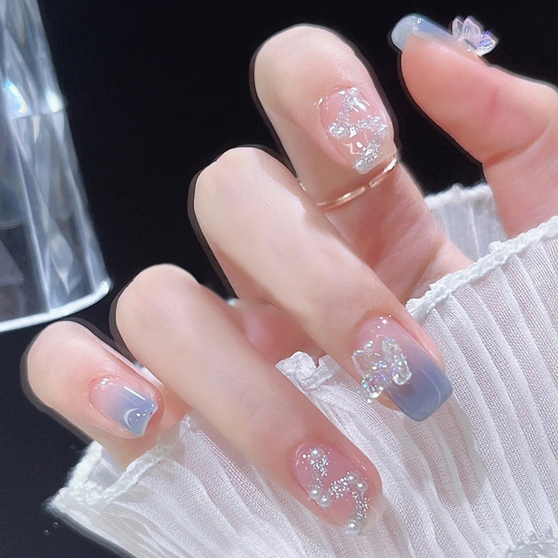 Themed Nail Art Press-On Nails with Cute Character and Bow Designs Bowlift