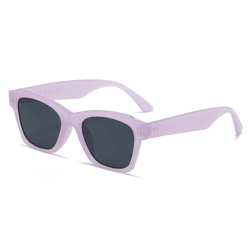 Women's fashionable sunglasses with transparent frame and high-quality UV protection Bowlift
