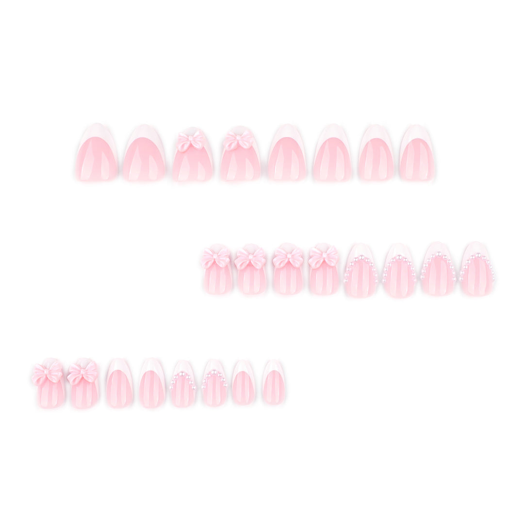 Artful Stiletto Nails with Delicate Bow Accents Bowlift