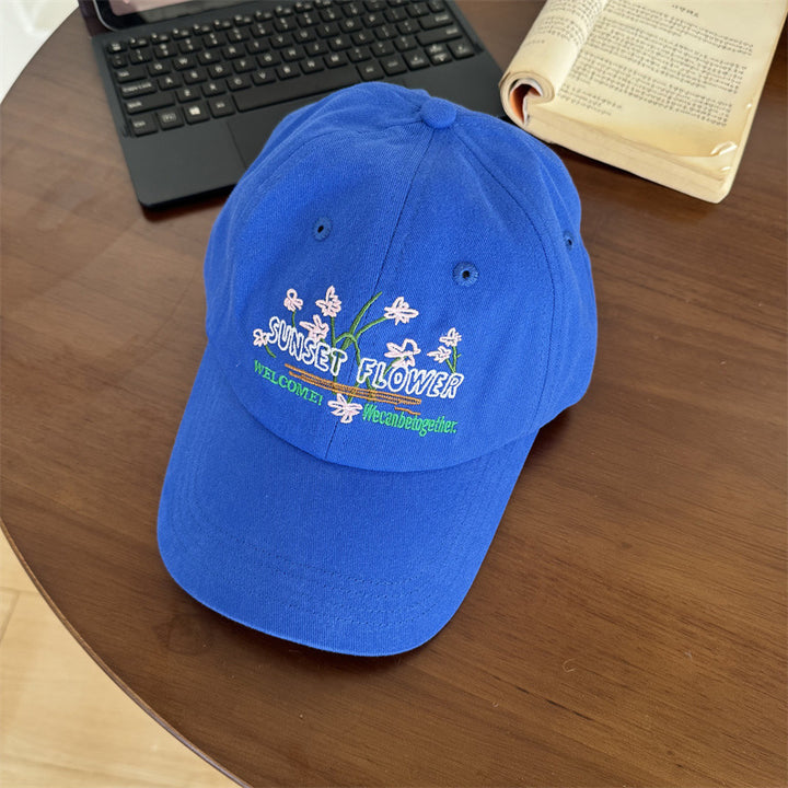 Women's Embroidered Floral Baseball Cap Bowlift