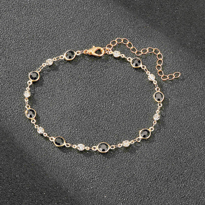 Elegant Rhinestone Chain Anklet Bowlift