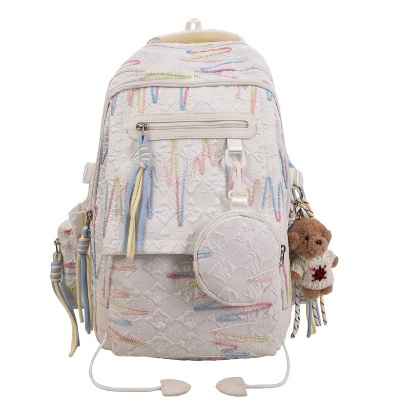 Trendy Embroidered Backpack