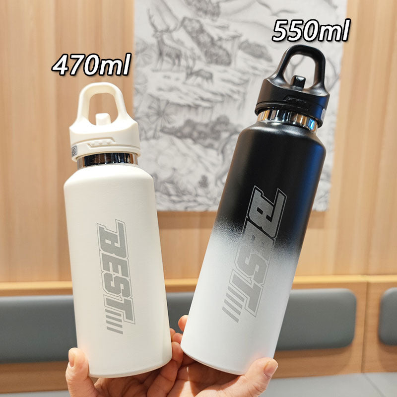 Women's sustainable stainless steel water bottle with leak-proof lid and handle Bowlift