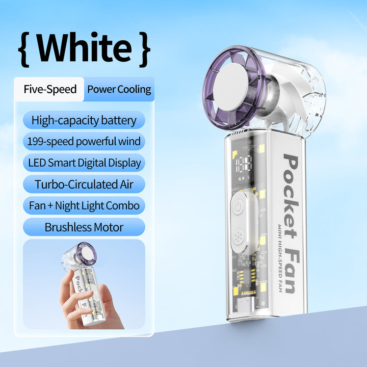 Unisex Pocket-Sized High-Speed Cooling Fan Bowlift