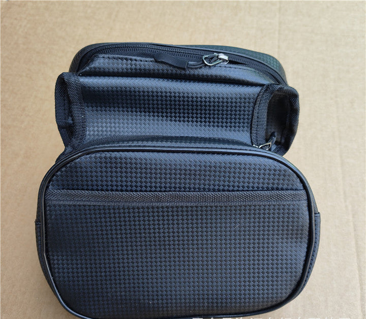 dual-compartment reflective cycling saddle pannier bag with waterproof fabric and quick-release straps Bowlift