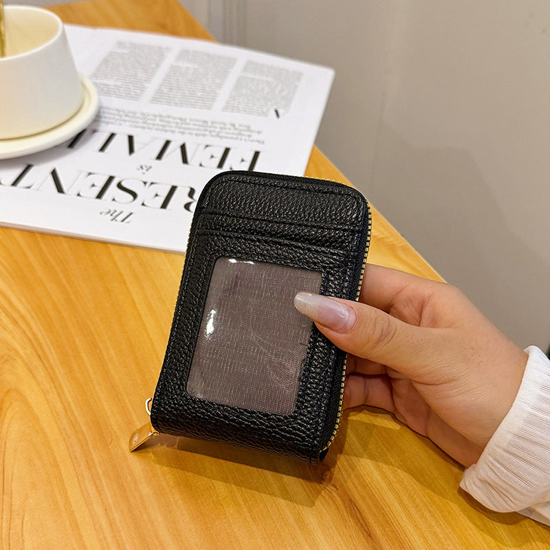 Compact RFID-Blocking Zippered Cardholder