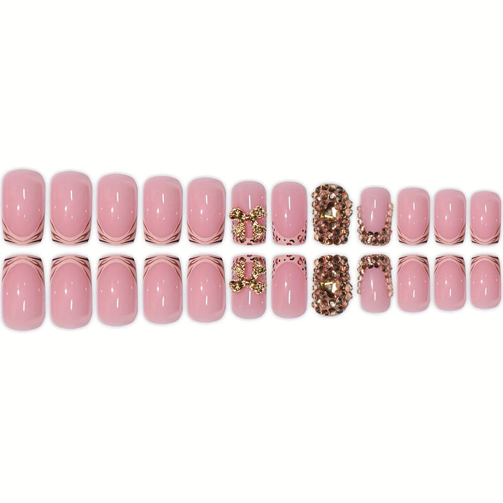 Glamorous Rhinestone-Embellished Press-On Nails Bowlift