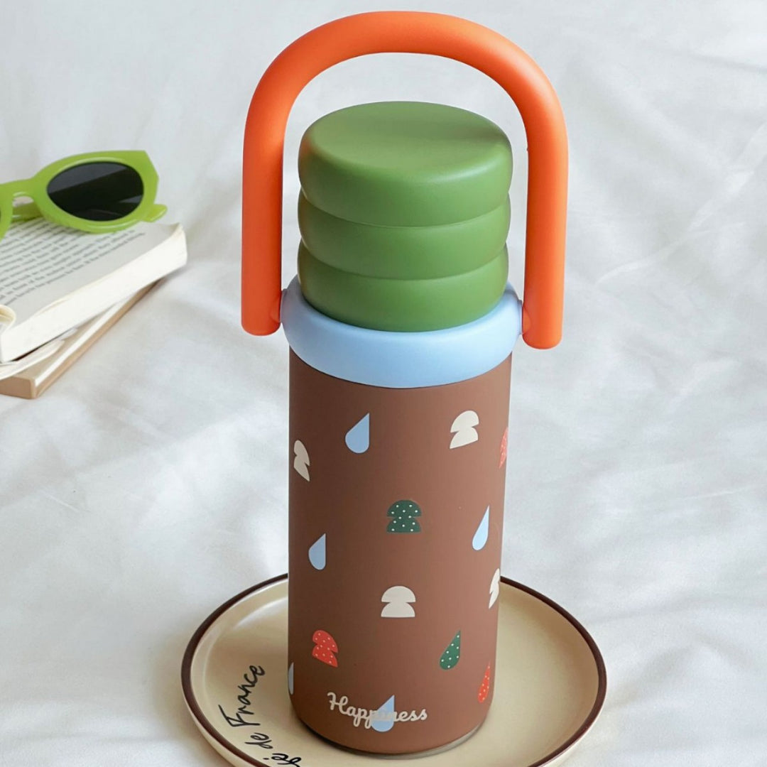 Women Practical Drinking Bottle with Stylish Lid Bowlift