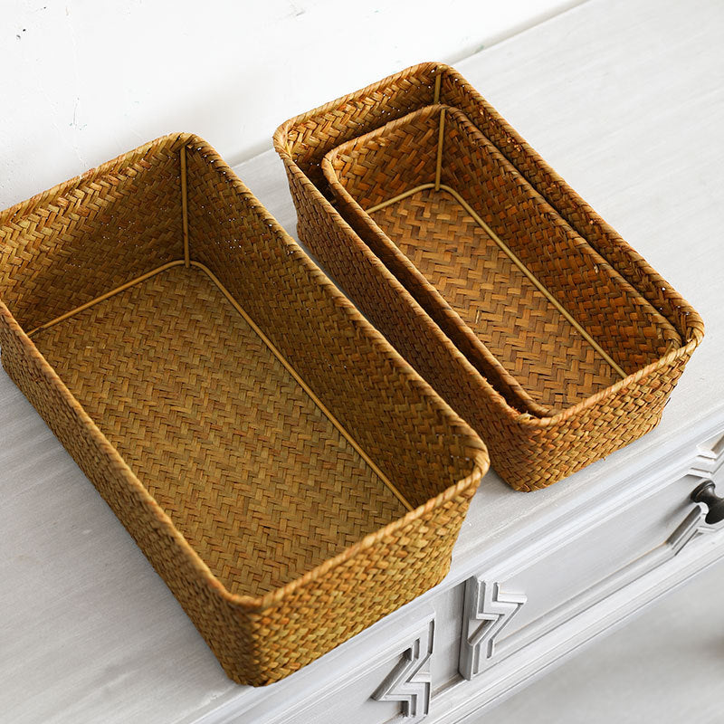 Rectangular Handwoven Storage Tray Bowlift