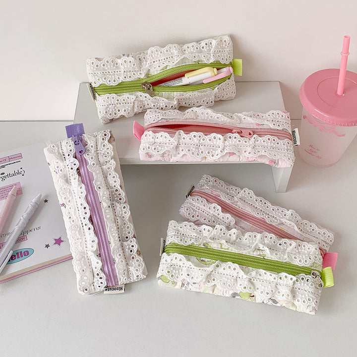 Elegant Lace Design Pencil Case Bowlift