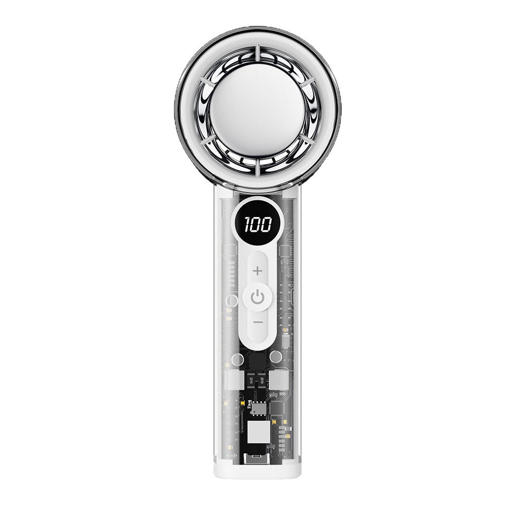 Cooling transparent handheld bladeless high-speed portable USB rechargeable fan Bowlift