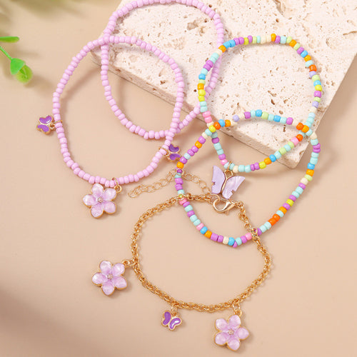 Floral Charm Bracelet Set Bowlift