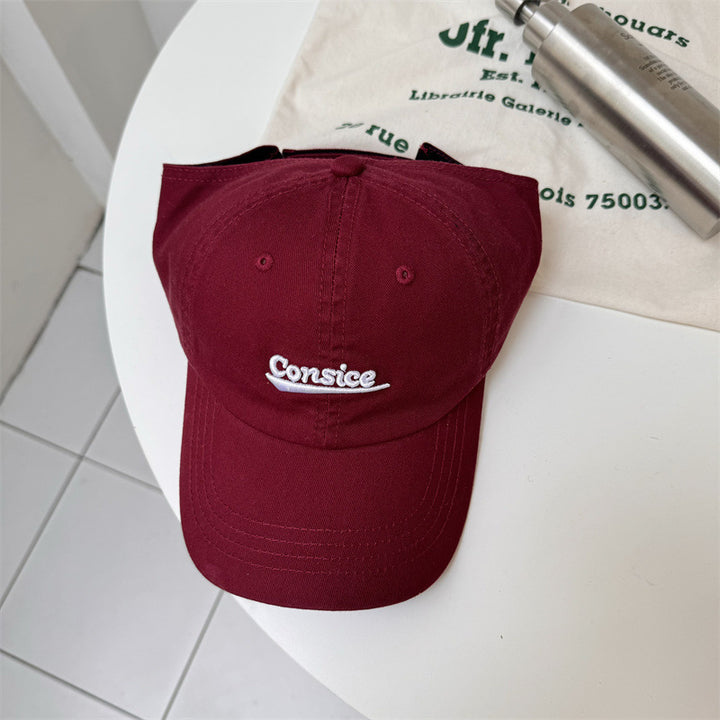 Unisex Casual Embroidered Cotton Cap Bowlift