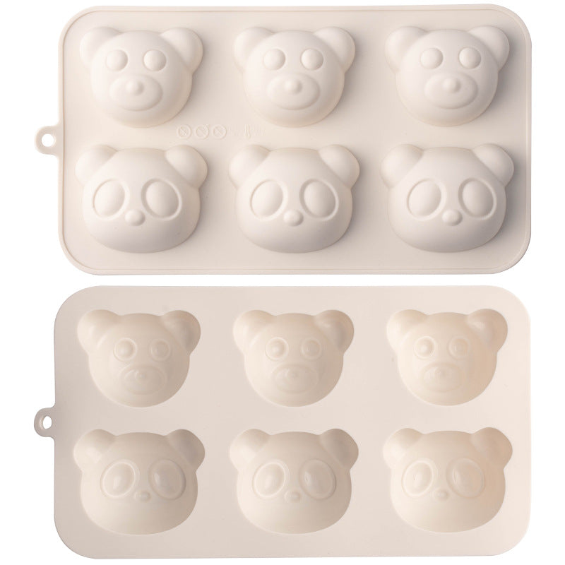 Silicone Ice Cube Mold with Cute Bear Head Design Bowlift