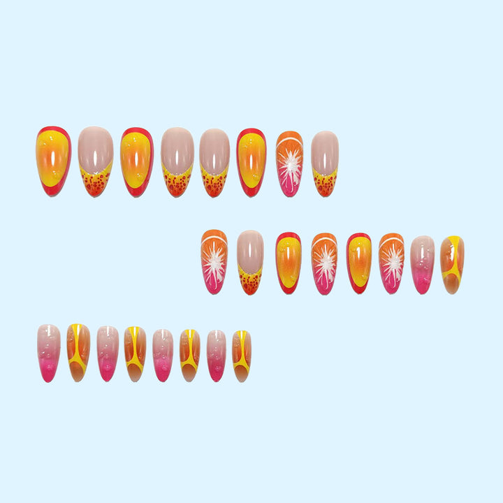 Creative fruit-themed art nails with 3D applications Bowlift