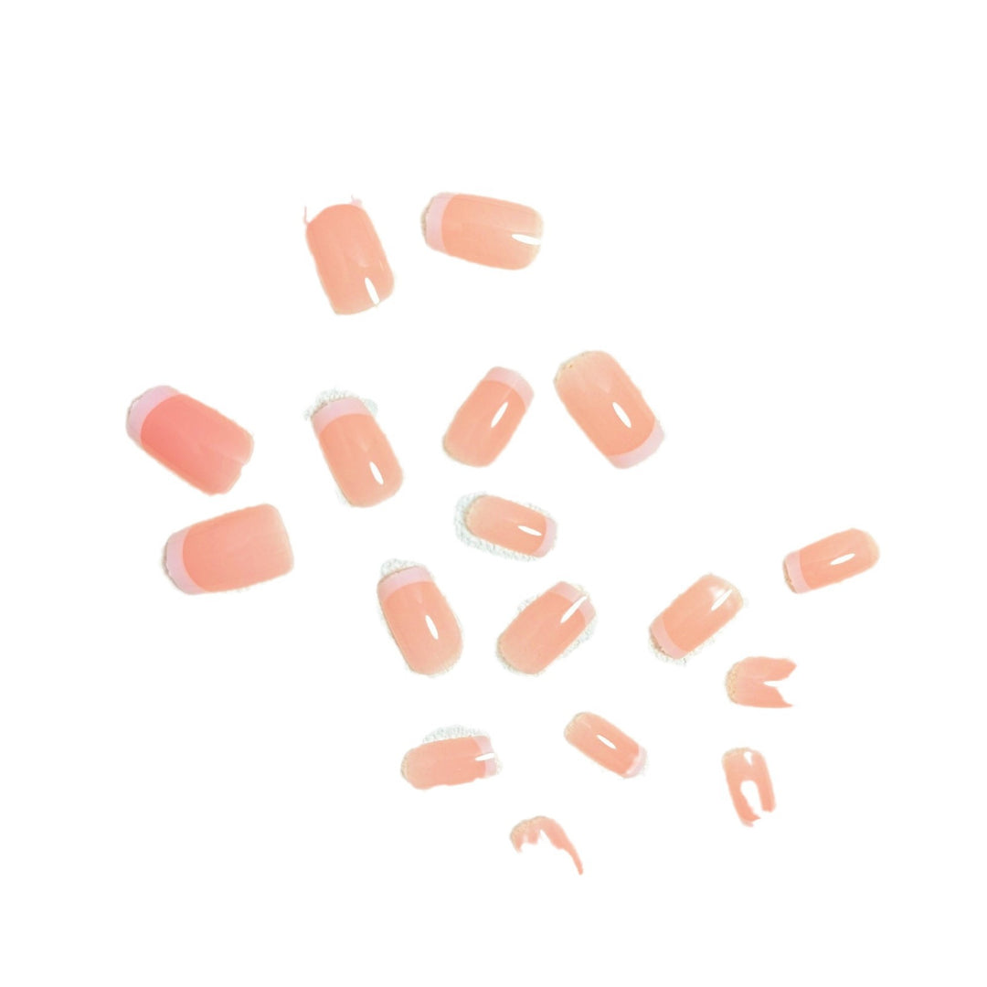 Elegant French Tip Press-On Nails Set Bowlift