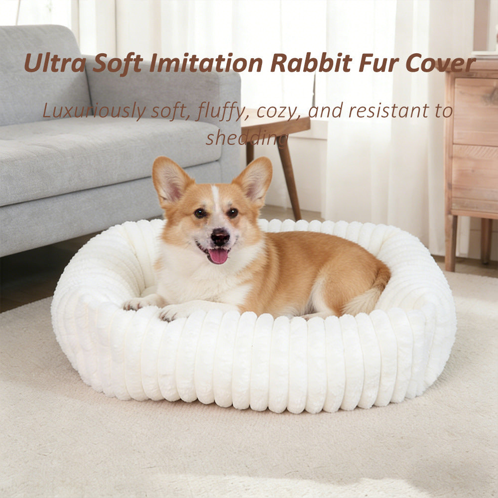 Plush Bolstered dog bed