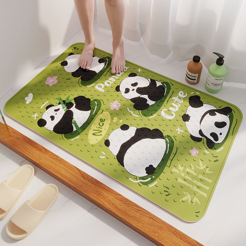 Cartoon-Themed Bath Mat Bowlift