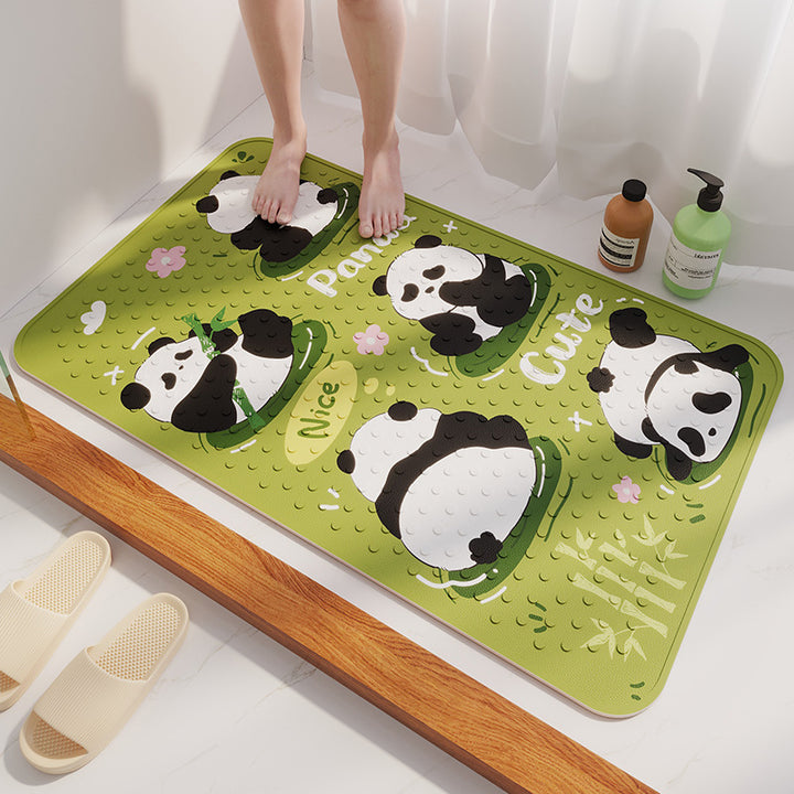 Cartoon-Themed Bath Mat Bowlift