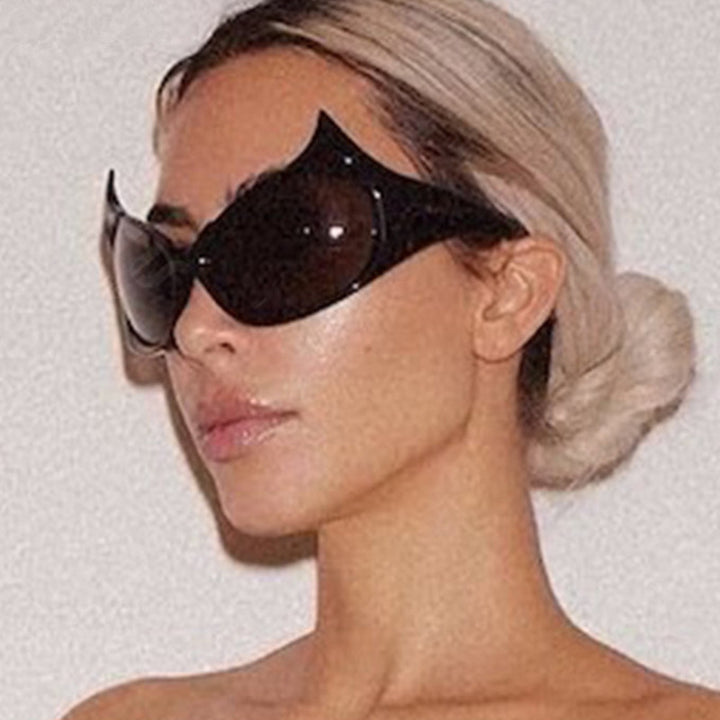 Women futuristic sunglasses with stylish design and protective UV filter Bowlift