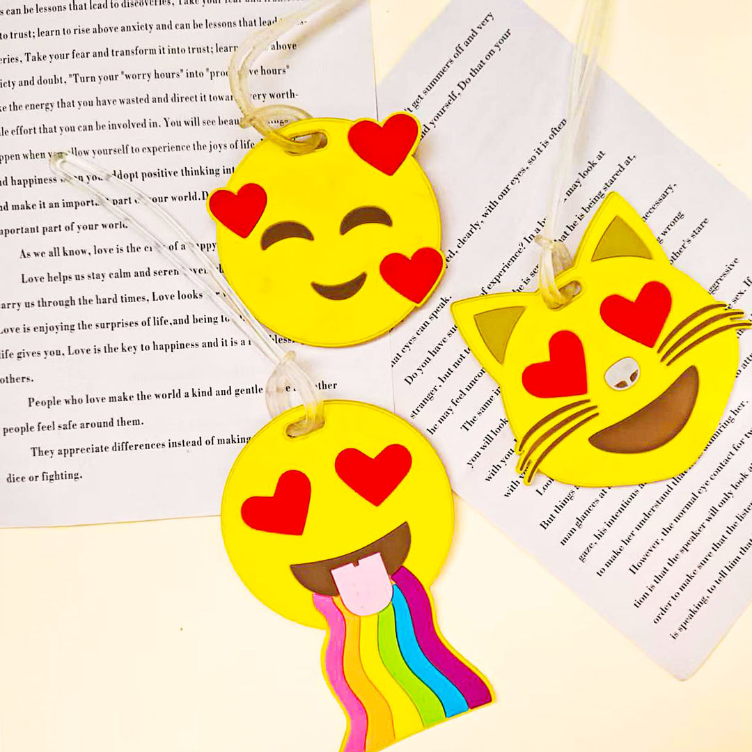 Unisex Emoji-Inspired Luggage Tag Bowlift