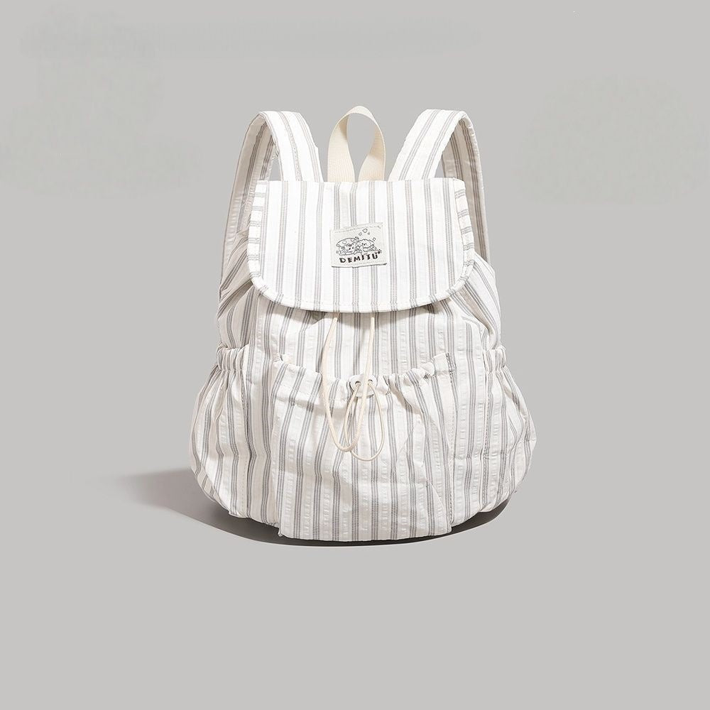 Leisure Backpack in Playful Striped Design Bowlift