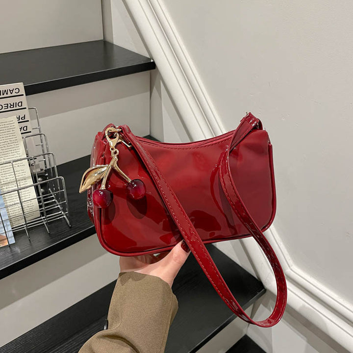 WoGlossy Textured Handheld Crossbody Bag Bowlift