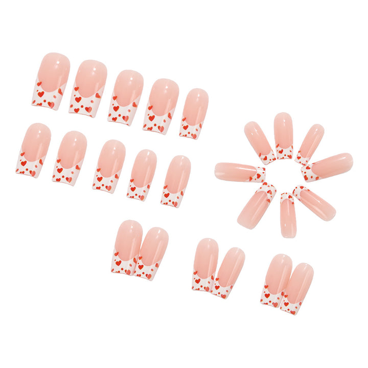 Artificial nails with heart design Bowlift