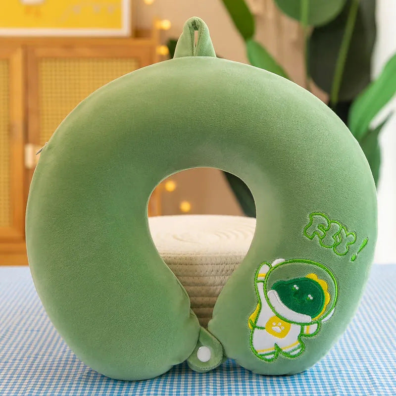 Unisex Neck Support Pillow with Cute Animal Design Bowlift