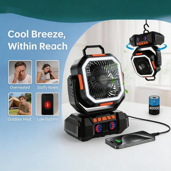 Portable Rechargeable Air Circulator Bowlift