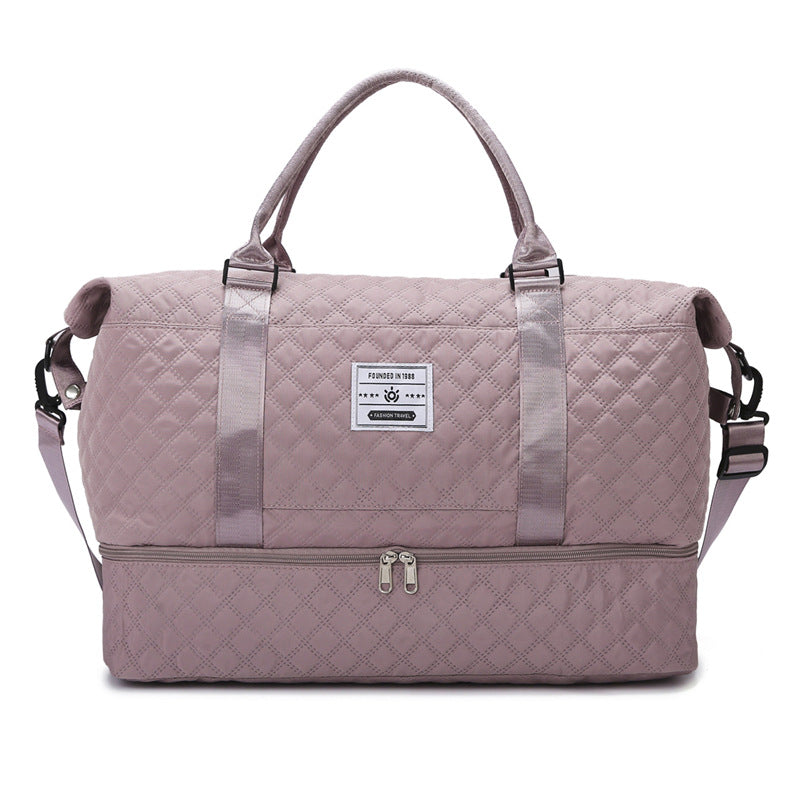 Multi-Pocket Quilted Duffle Bag